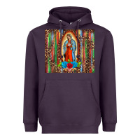 Plum our lady of Guadalupe serape Heavyweight Hoodie - BarkalooDesign