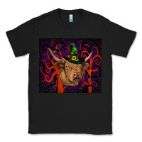 Black halloween glitter highland cow tumbler Classic Tee - RanaPortraitStore
