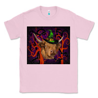 Bubblegum Pink halloween glitter highland cow tumbler Classic Tee - RanaPortraitStore