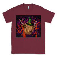 Burgundy halloween glitter highland cow tumbler Classic Tee - RanaPortraitStore