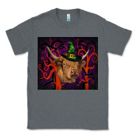 Charcoal Heather halloween glitter highland cow tumbler Classic Tee - RanaPortraitStore