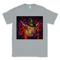 Heather Grey halloween glitter highland cow tumbler Classic Tee - RanaPortraitStore