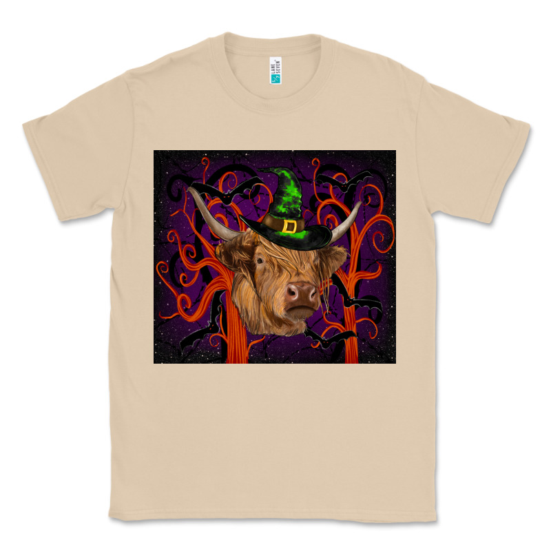 Halloween Glitter Highland Cow Tumbler Classic Tee by RanaPortraitStore | Teevron