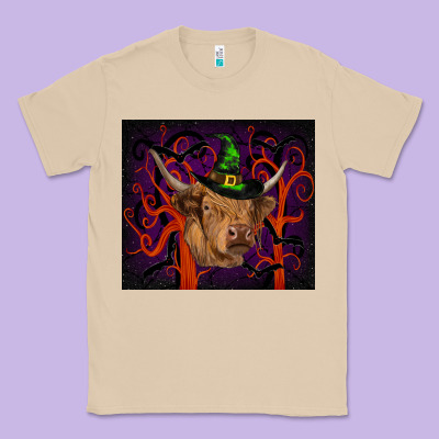 Halloween Glitter Highland Cow Tumbler Classic Tee Designed By Ranaportraitstore