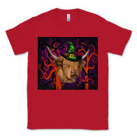 Red halloween glitter highland cow tumbler Classic Tee - RanaPortraitStore