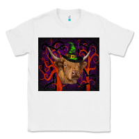 White halloween glitter highland cow tumbler Classic Tee - RanaPortraitStore