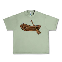 Oil Green rowboat Urban Heavy Tee - BarkalooDesign