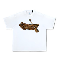 White rowboat Urban Heavy Tee - BarkalooDesign