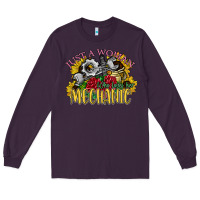 Plum just a woman who loves her mechanic Long Sleeve Tee - SublimationCraftShop