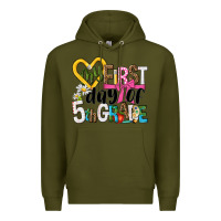 Army Green my first day of 5th grade Premium Hoodie - NancyCooperArtShop