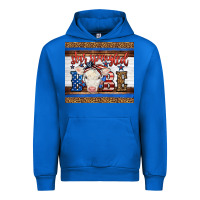 Cobalt 4th of July Western Star Spangled Baby Cow Urban Hoodie - LillyAllenDesigns
