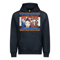 Navy 4th of July Western Star Spangled Baby Cow Urban Hoodie - LillyAllenDesigns