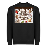 Black i just want to drink hot cocoa Heavyweight Sweatshirt - MaliasSmallBusiness