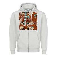 Dove Grey football leopard gemstone seamless pattern Zipper Hoodie - JahusDesignShop