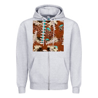Heather Grey football leopard gemstone seamless pattern Zipper Hoodie - JahusDesignShop