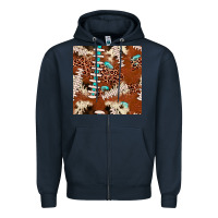 Navy football leopard gemstone seamless pattern Zipper Hoodie - JahusDesignShop