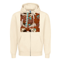 Sandshell football leopard gemstone seamless pattern Zipper Hoodie - JahusDesignShop