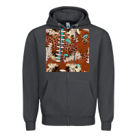 Smoke football leopard gemstone seamless pattern Zipper Hoodie - JahusDesignShop