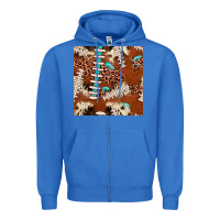 True Royal football leopard gemstone seamless pattern Zipper Hoodie - JahusDesignShop