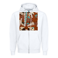 White football leopard gemstone seamless pattern Zipper Hoodie - JahusDesignShop