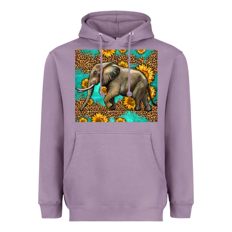 Western Sunflowers Elephant Heavyweight Hoodie by LillyAllenDesigns | Teevron
