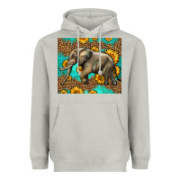 Moon Dust western sunflowers elephant Heavyweight Hoodie - LillyAllenDesigns