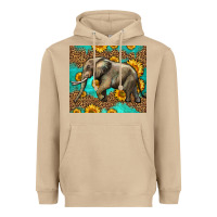 Mushroom western sunflowers elephant Heavyweight Hoodie - LillyAllenDesigns