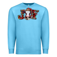 Ocean Blue joy baby cow christmas Premium Sweatshirt - Jasminsmagicworld