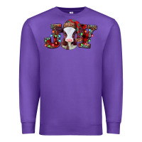 Purple joy baby cow christmas Premium Sweatshirt - Jasminsmagicworld