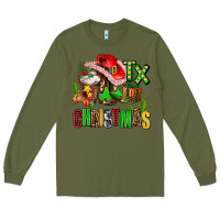 Army Green tx christmas cowgirl Long Sleeve Tee - AdoDesignShop