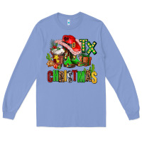 Colony Blue tx christmas cowgirl Long Sleeve Tee - AdoDesignShop