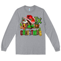Heather Grey tx christmas cowgirl Long Sleeve Tee - AdoDesignShop