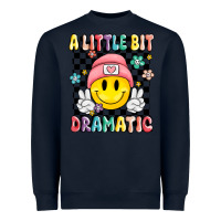 Navy a little bit dramatic Heavyweight Sweatshirt - MaliasSmallBusiness
