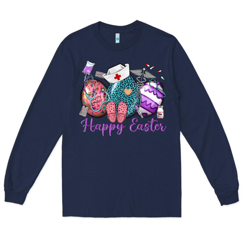 Happy Easter Eggs Nurse N Long Sleeve Tee by Neo Western | Teevron