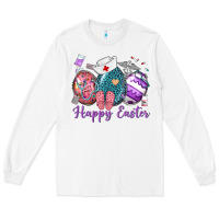 White happy easter eggs nurse n Long Sleeve Tee - Neo Western