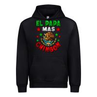 Black El Papa Mas Chingon Mexican Flag Urban Hoodie - LillyAllenDesigns