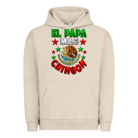 Pigment French Oak El Papa Mas Chingon Mexican Flag Urban Hoodie - LillyAllenDesigns