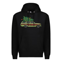Black christmas vacation car Premium Hoodie - MaliasSmallBusiness