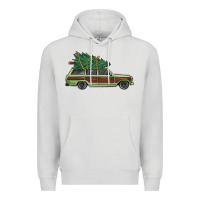 Dove Grey christmas vacation car Premium Hoodie - MaliasSmallBusiness