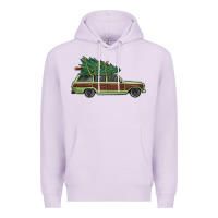 Lilac christmas vacation car Premium Hoodie - MaliasSmallBusiness