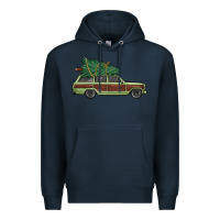 Navy christmas vacation car Premium Hoodie - MaliasSmallBusiness