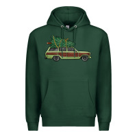 Sports Green christmas vacation car Premium Hoodie - MaliasSmallBusiness