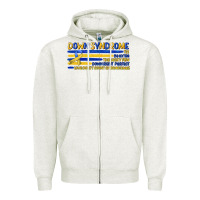 Oatmeal Heather down syndrome Zipper Hoodie - Artiststas