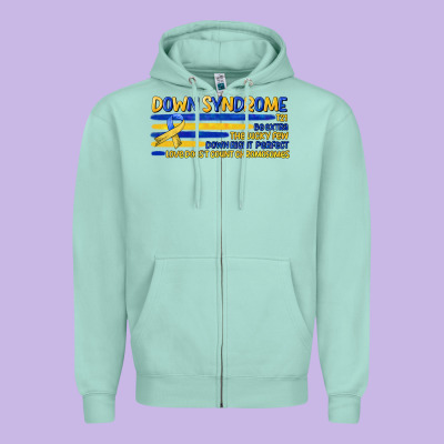 Down Syndrome Zipper Hoodie Designed By Artiststas
