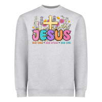 Heather Grey jesus the way the truth the life Heavyweight Sweatshirt - MaliasSmallBusiness