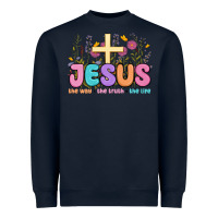 Navy jesus the way the truth the life Heavyweight Sweatshirt - MaliasSmallBusiness