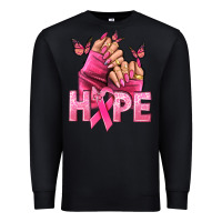 Black hope cancer nails Premium Sweatshirt - NancyCooperArtShop