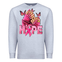 Heather Grey hope cancer nails Premium Sweatshirt - NancyCooperArtShop