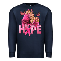 Navy hope cancer nails Premium Sweatshirt - NancyCooperArtShop