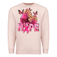 Pale Pink hope cancer nails Premium Sweatshirt - NancyCooperArtShop